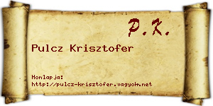 Pulcz Krisztofer névjegykártya